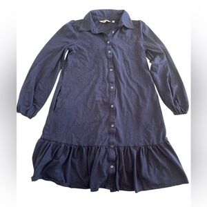 Boden Navy Long Sleeve button down Dress